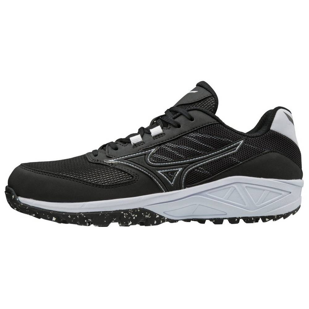 Panske Botasky Mizuno Dominant All Surface Nizke Turf Čierne/Biele Vypredaj RASB25931